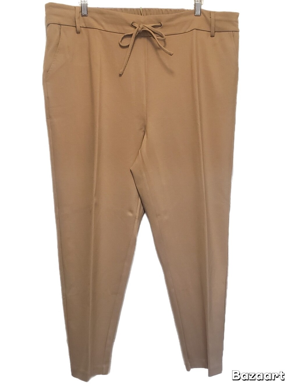 Jules & Leopold Women Light Beige Drawstring Pull-on Trouser Pants - Picture 15 of 15
